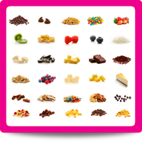 toppings para yogurt helado